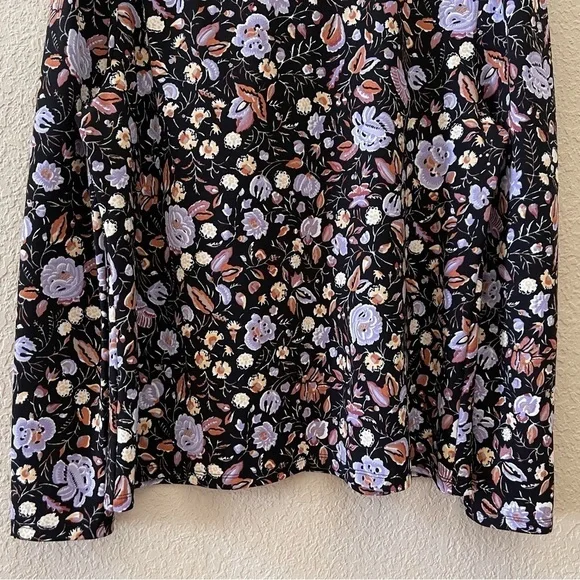 Ann Taylor Top Blouse Floral Pleated Shoulder Puff Sleeve Feminine Casual - Picture 6 of 13